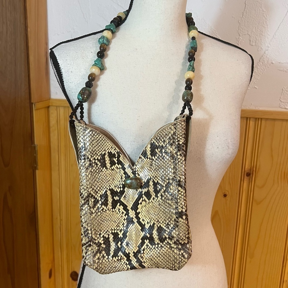 New Mini Western Cowboy Python Boot Bag - image 2